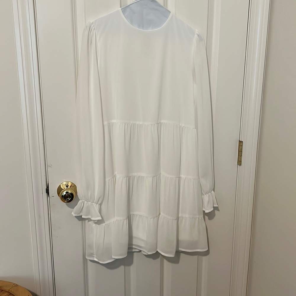 Altar’d State Long Sleeve Tiered Mini Dress (Small)